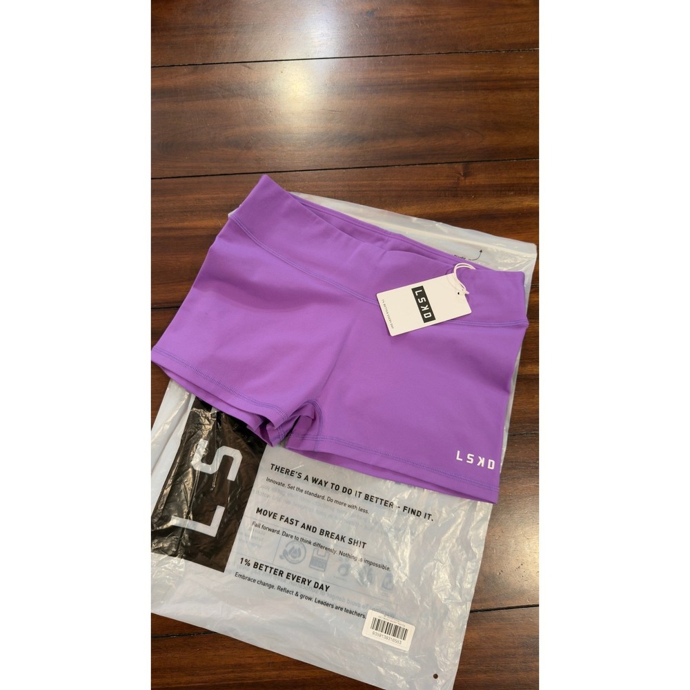 LSKD RXD Micro Short Tights Iris Purple Athletic Workout Shorts-Iris NEW NWT - Picture 14 of 16